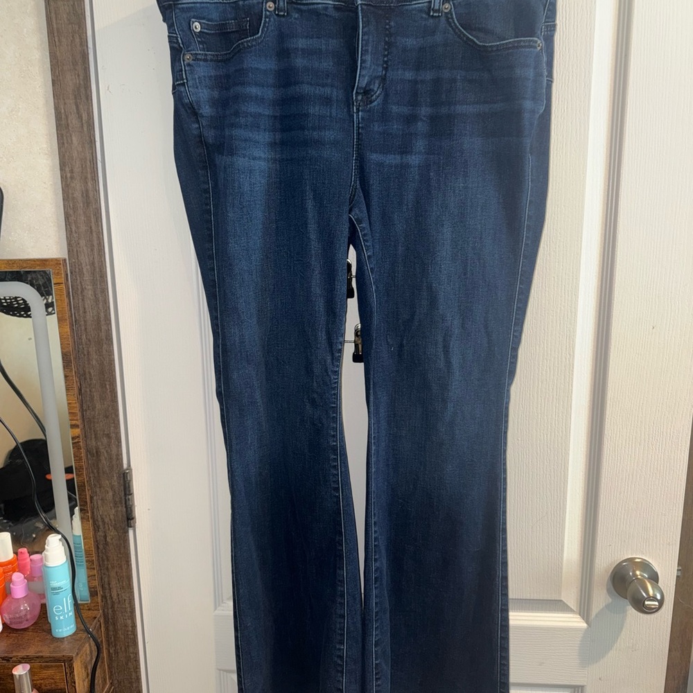 Torrid Dark Blue Flare Leg Jeans